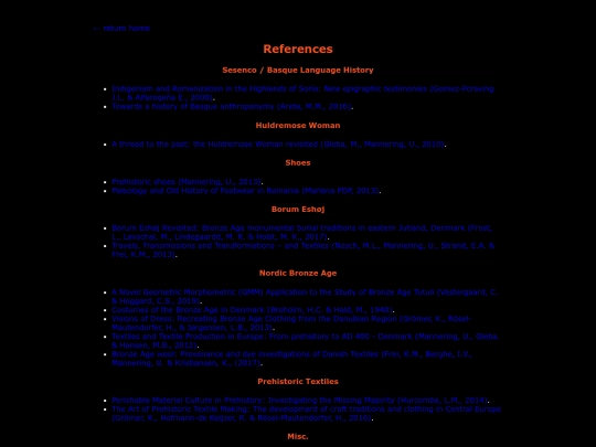 References screenshot