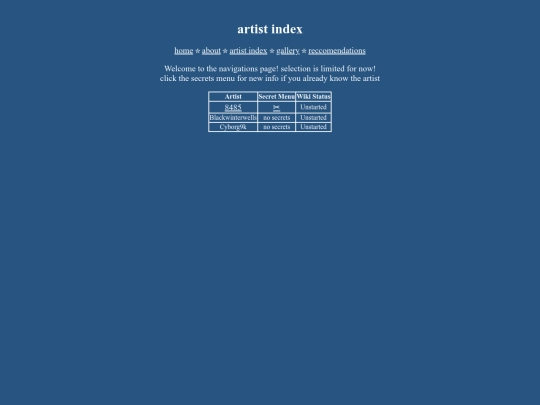 artists screenshot