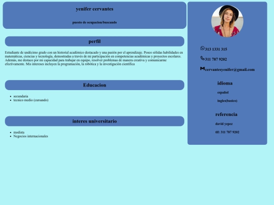 hoja de vidayenifer screenshot
