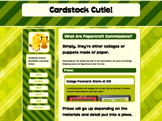 Main Pages/papercraft screenshot