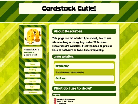 Main Pages/resources screenshot