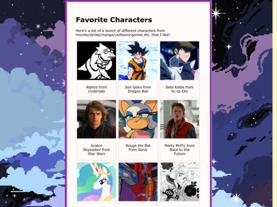 Favechars screenshot