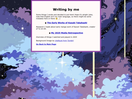 Writing screenshot