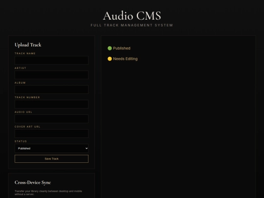 jaka_audio_admin screenshot