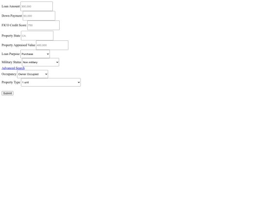 loanpricer/public screenshot