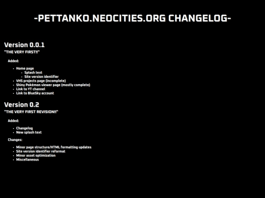 pages/changelog screenshot