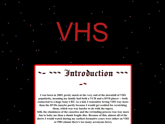 pages/vhs screenshot