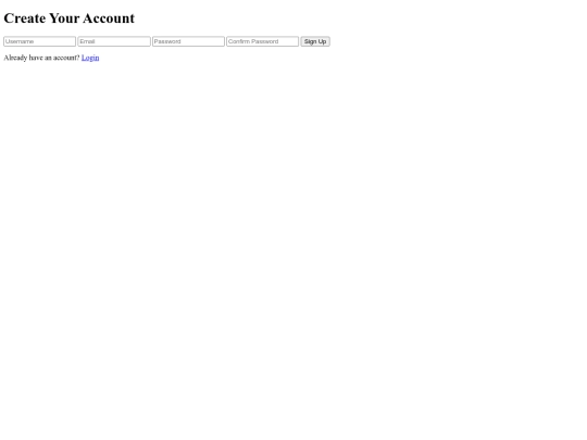 signup screenshot