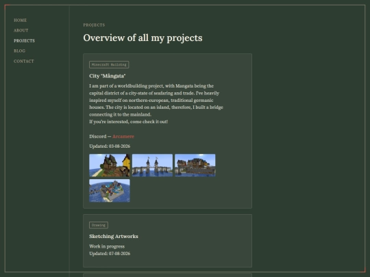 projects screenshot