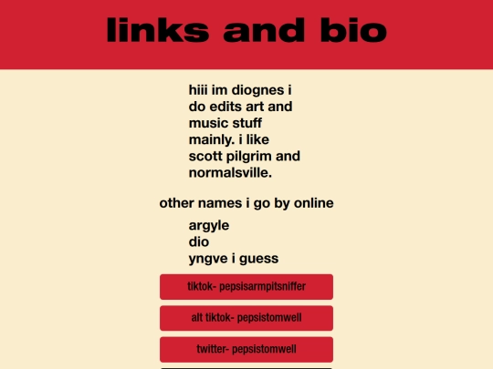 links screenshot