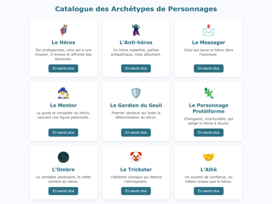 cataloguepersos screenshot