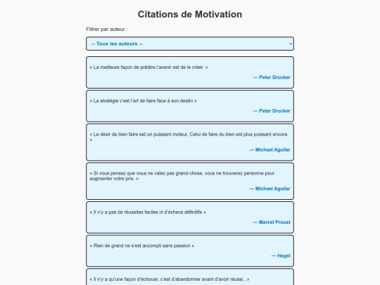 motivations screenshot