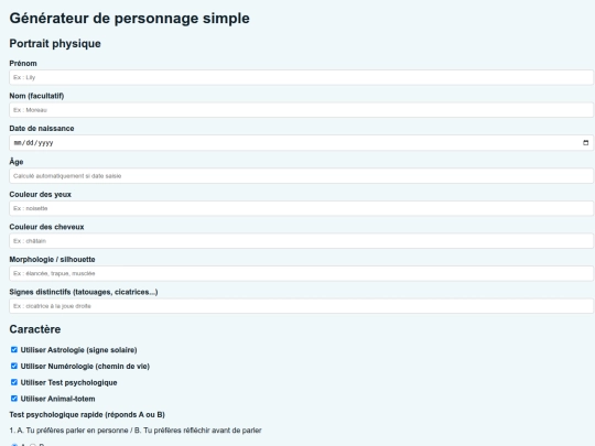 personnagefiche screenshot