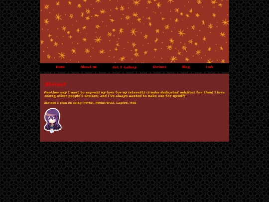 Shrines/mainpage screenshot