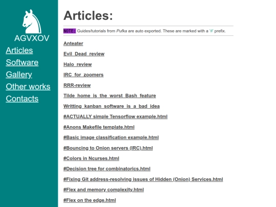 articles screenshot
