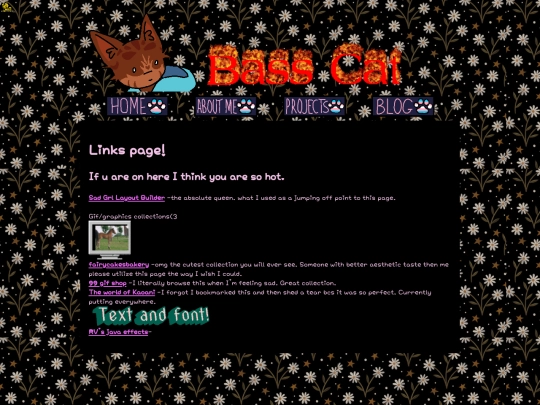 links screenshot
