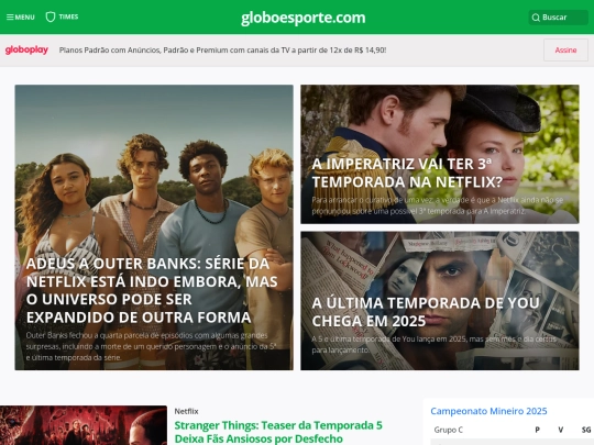 paginaesportes screenshot
