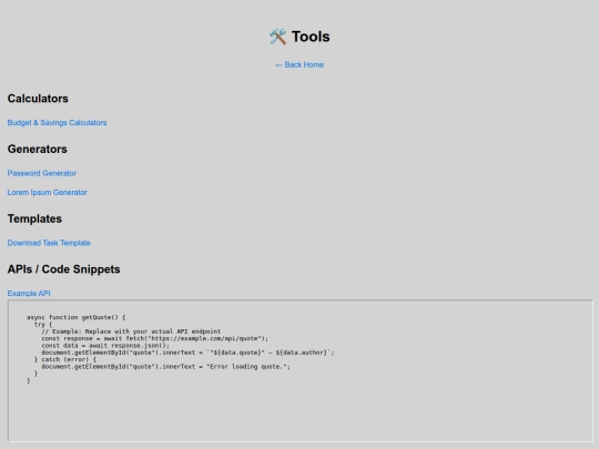tools screenshot