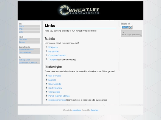 links screenshot