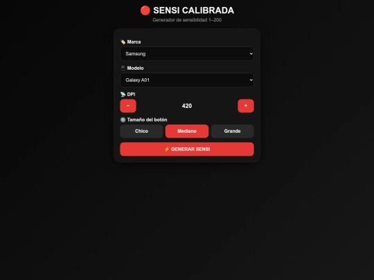 Generadordesensibeta screenshot