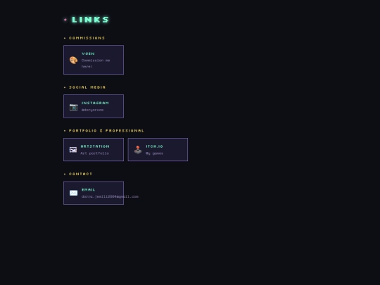 links screenshot