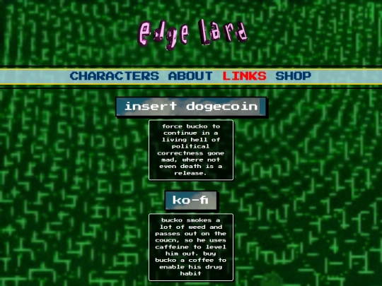 links screenshot