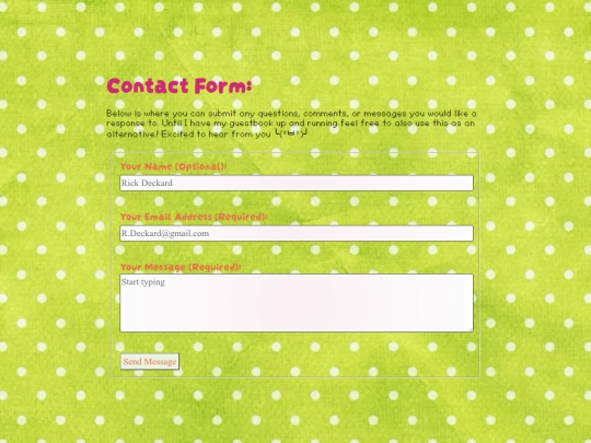 contactform screenshot