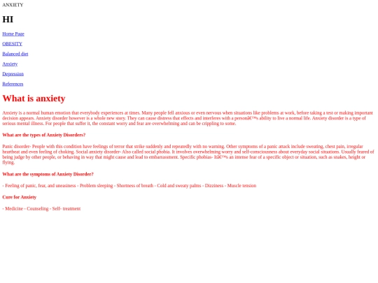 Anxiety screenshot