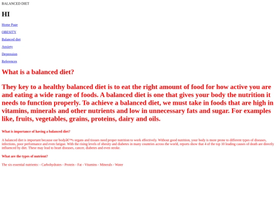 Balanced Diet screenshot