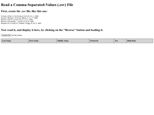 coding/web/ReadCSV screenshot