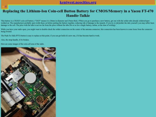 westk/Yeasu/FT-470/LithiumCoinBatteryReplacement screenshot