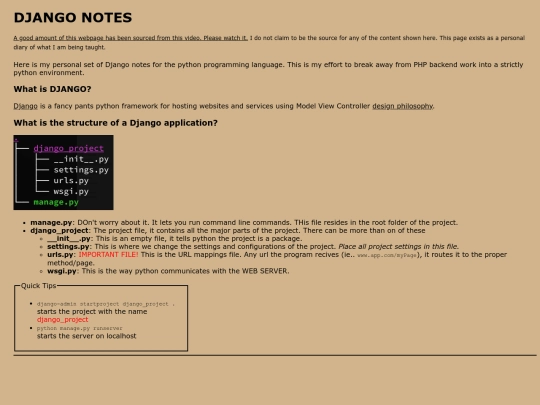 notes/django screenshot