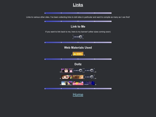 links screenshot
