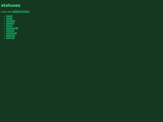 statuses screenshot