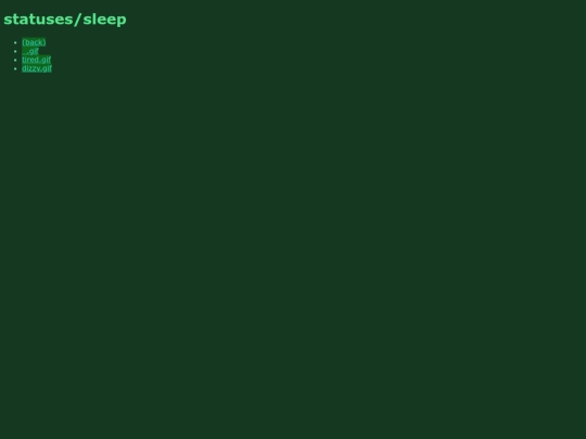 statuses/sleep screenshot