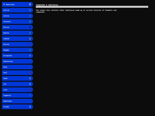 database/compounds_and_substances screenshot