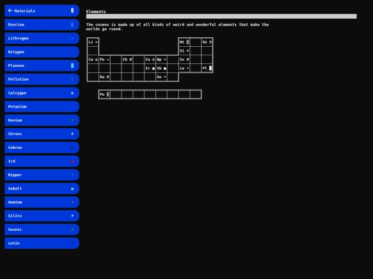database/elements screenshot