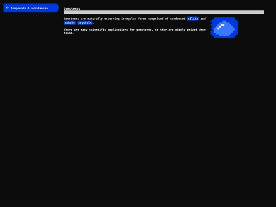 database/gemstones screenshot