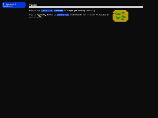 database/organics screenshot