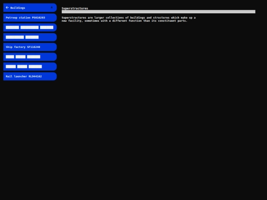 database/superstructures screenshot