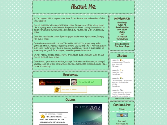 aboutme screenshot