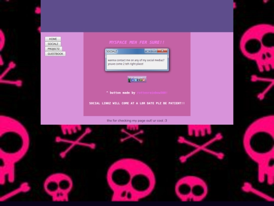 socials screenshot