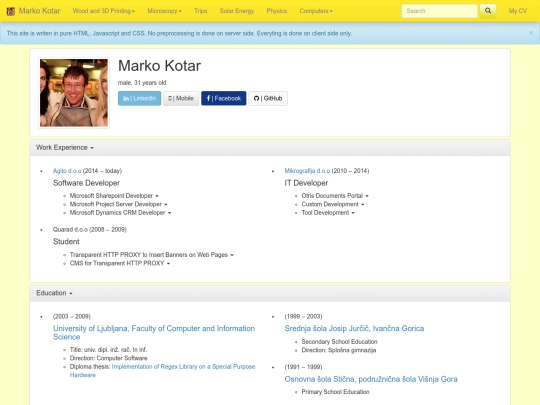 html/CV screenshot