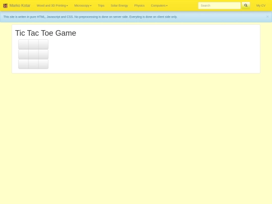 html/TicTacToe screenshot