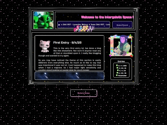 Blog screenshot