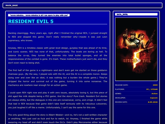 games/re5 screenshot