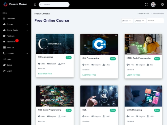 Freecourse screenshot