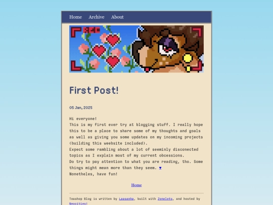 blog/posts/2025-01-05-First-Post! screenshot