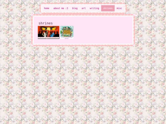 navbar/shrines screenshot