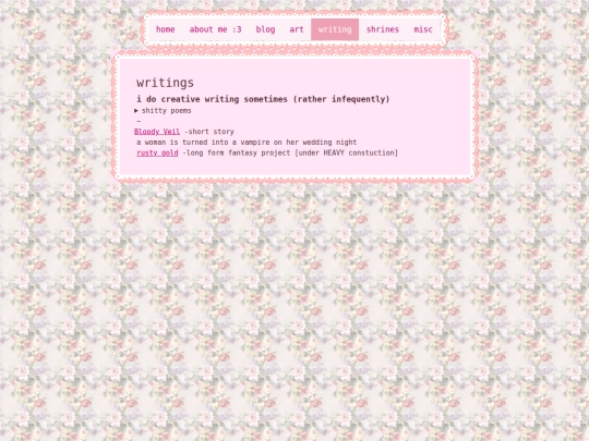 navbar/writing screenshot